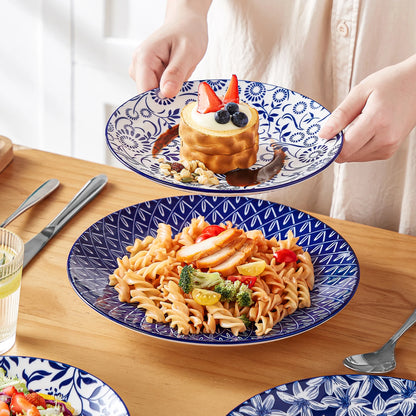 The Indigo Heritage Collection: Curated Blue & White Porcelain Dinner Set | 12, 24, or 36-Piece