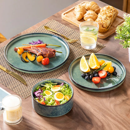 The Starry Kiln Collection: Reactive "Oven-Change" Porcelain in Celestial Jade | 12, 24, or 36-Piece